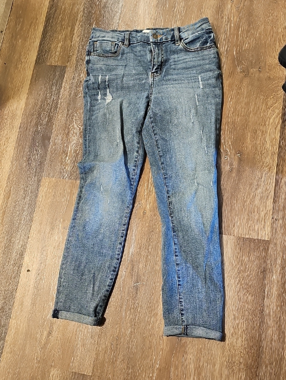 Light Blue Distressed Women's Boyfriend Jeans